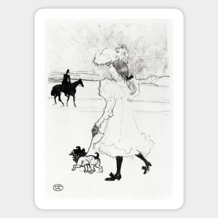 In the Woods by Henri de Toulouse–Lautrec Sticker